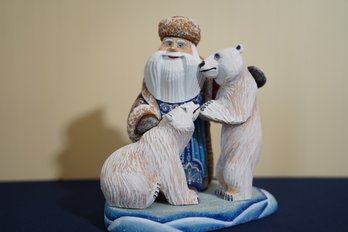 G. DeBrekht 'santa With Polar Bears' Signed And Limited Edition 7/175