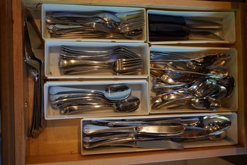 Loaded Drawer Of Everyday Dining And Serving Utensils