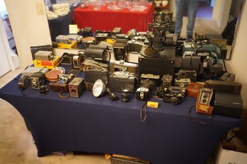 Amazing Collection Of 30 Vintage Cameras Including Polaroid And Minolta