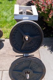 Weight Rack With Assorted Weight Plates