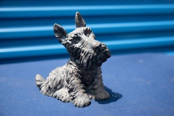 Vintage Metal Scotty Dog Scottish Terrier Metal Bank With No Key (read Info)