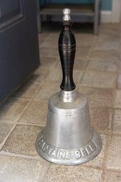 15in-Large Metal Captains Bell With Wood Handle