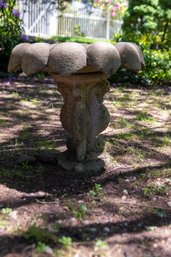 Outdoor Cement Bird Bath With Sea Horses Bottom Design