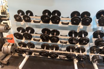 Amazing Deal! Assorted Dumbbells And Rack (read Info)