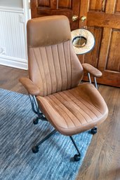 Beautiful Light Brown Leather Computer Chair