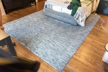 West Elm- Light Grayblue With Black Room Rug