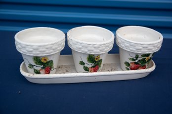 Set Of 4 Pieces Ceramic Planters