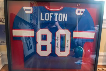 Buffalo Bills James David Lofton #80 HOF In 03' Signed Framed Jersey