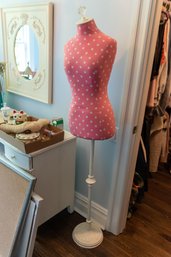 Tall Standing Pink With White Dots Mannequin