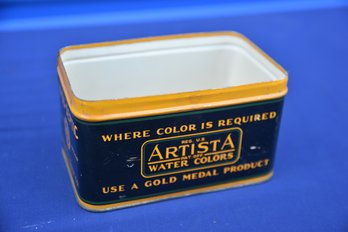 Vintage Artisa 'water Colors'tin Box