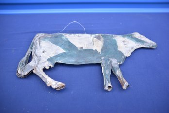 Antique Metal Cow Wall Decoration (read Info)