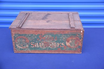 Vintage 'Shamrocks' Wood Box