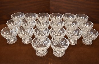 Set Of 20 Clear Glass Ice Cream Bowls