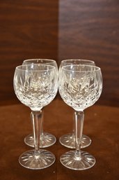 Set Of 4 Waterford Lismore Hock Wine Glasses