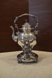 Victorian Silver On Copper Tilting Tea Pot