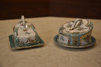 Decorative Fine China Dessert Cake Dishes, With Covers!