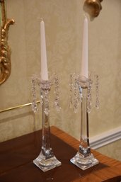 Signed! Pair Of Villeroy And Boch Candle Sticks With Real Candles
