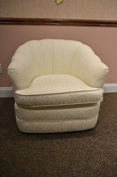Antique Cream/white Color Custom Club Chair