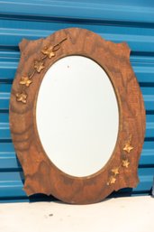 Vintage Orient Style Wood Mirror