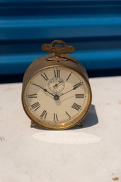 Antique Brass Metal Alarm Clock