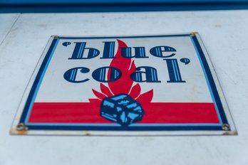 Vintage 'blue Coal' Metal Sign