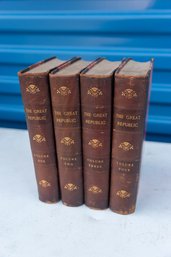 Set Of The Great Republic Volume 1-4 Antique Leather Bound Books