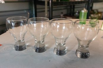 Set Of 4 Vintage Fiesta Ware Goblet Beer Highball Glass