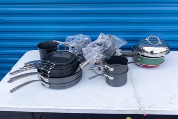 Lot Of 23 Pieces Of Assorted Pots And Pans