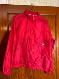 Vintage Cabin Creek Red Zip Up Jacket, Size Medium