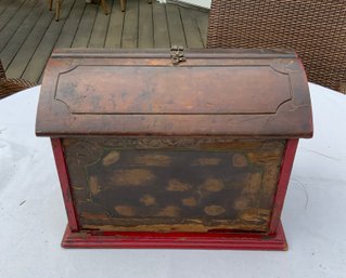 Antique Style Hand Painted Wood Storage Box