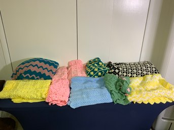 Lot Of Assorted Vintage Crochet Linens