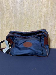 Rare: Vintage YSL Sport Travel Duffle Blue & Brown Tote Bag