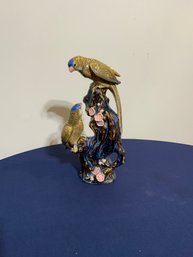 Vintage Ceramic Porcelain Birds Sculpture