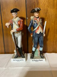 Pair Of Andrea By Sadek Porcelain Solider Figurines S3