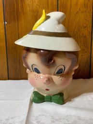 Vintage Metlox Manufacturing Co. Pinocchio Coookie Jar