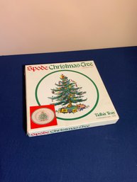 Spode Christmas Tree Tidbit Tray In Box