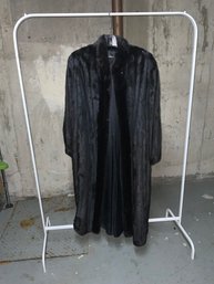Goldin Feldman Basile Black Mink Fur Coat - Monogramed To Lining