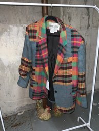 Inner View Vintage Patchwork Wool / Poly Jacket *medium*