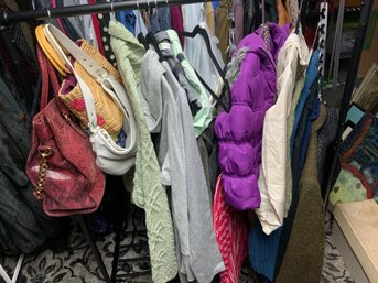 Assembled Group Of Assorted Clothes - Includes Jackets, Sweaters And Bags (assorted Sizes) Lot # 3