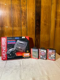 Sega Genesis! The Core System With Two Controllers Plugs & 3 Games