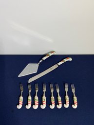 Christmas Edition Forks, Knife And Spatula Set