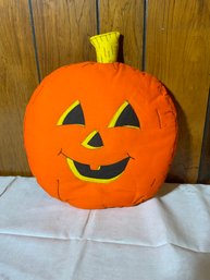 Double Sided, Vintage Jack O Lantern & Black Cat Halloween Decorative Pillow