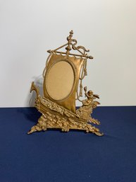 Solid Brass Ship Picture Frame (no Glass)