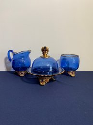 Cobalt Blue United States Glass Company Set