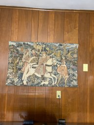 Departure From The Hunt Made In Belgium Tapestry, 43x26.5 Inches