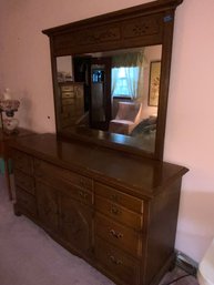 Vintage Penn Colony By Broyhill Premier Wood Dresser & Mirror