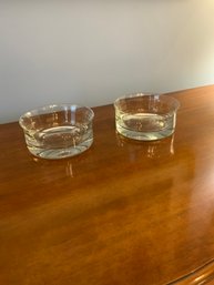 Lot Of 2 Clear Glass Bowls