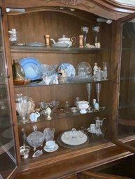 Large Lot Of Assorted Glass Pieces Cabinet Lot
