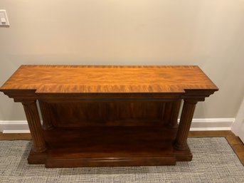 Sherrill Classical Mahogany Console Petticoat Table With Columns