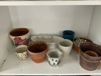 Lot Of Assorted Flower Planters